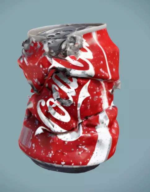 Pop Can 5 Low-poly 3D model_8