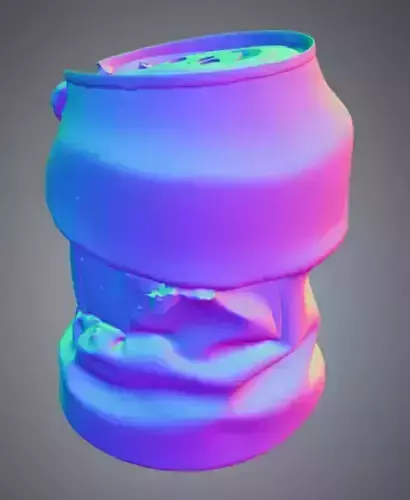 Pop Can 5 Low-poly 3D model 4