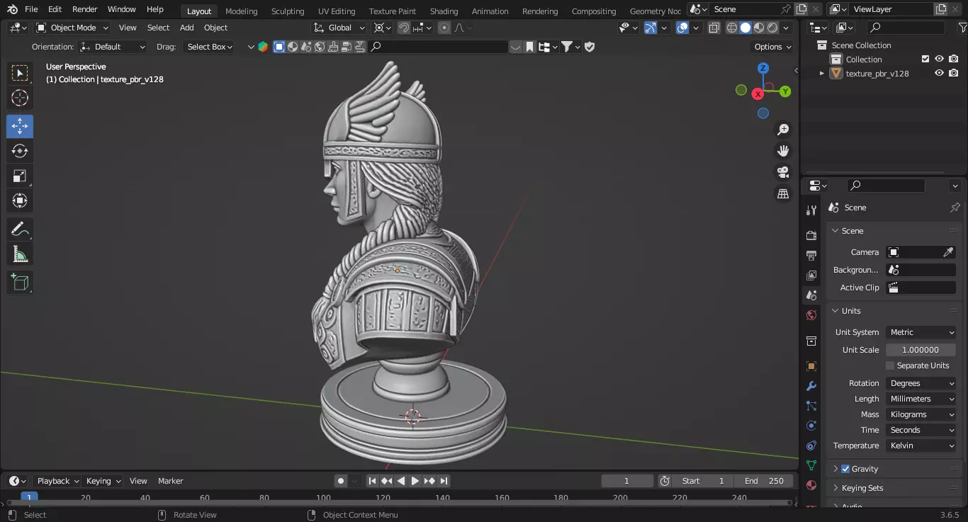 Medieval Viking Queen Chess Piece 3D print model_4