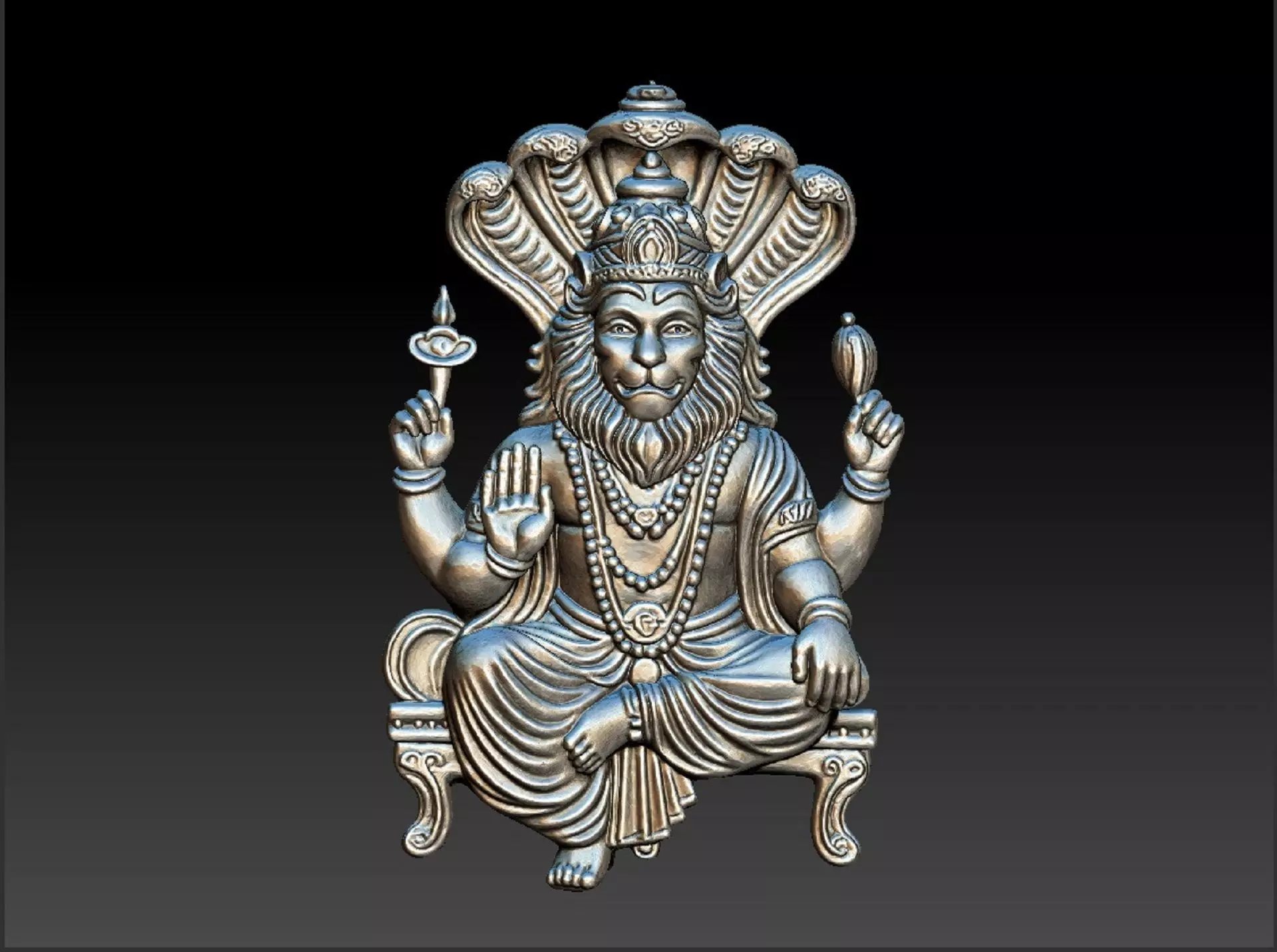 NARASHIMHA PENDENT 3D print model_0
