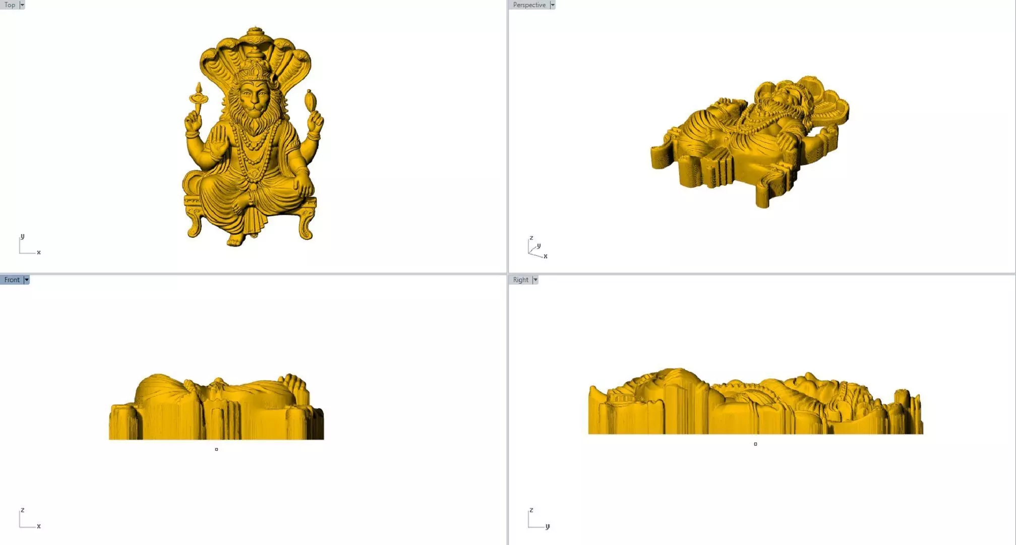 NARASHIMHA PENDENT 3D print model_4