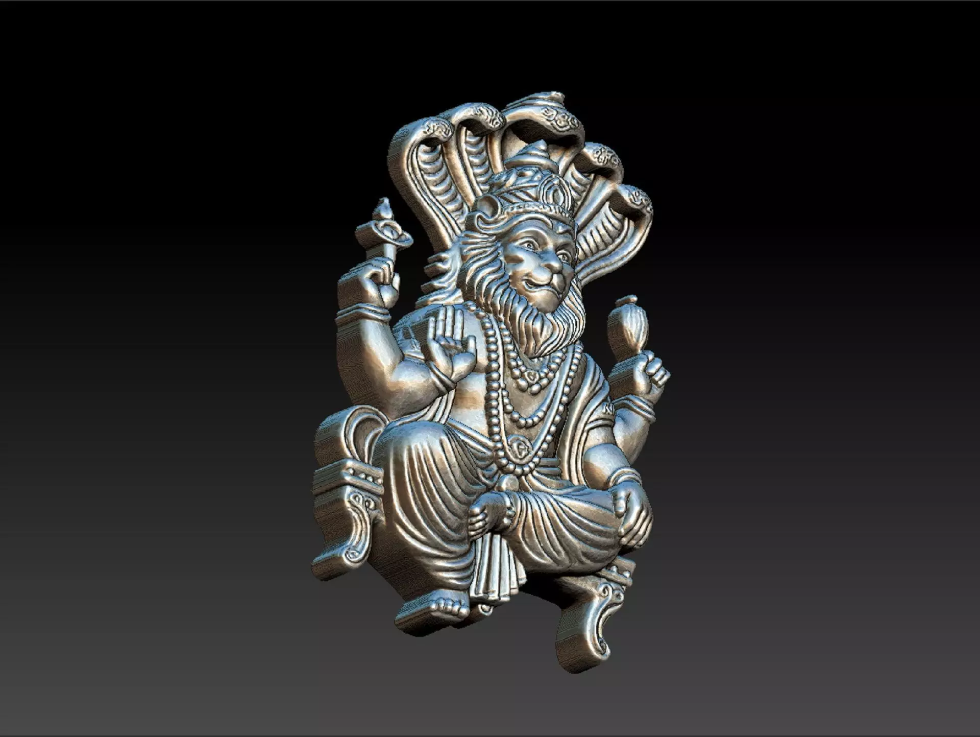 NARASHIMHA PENDENT 3D print model_2