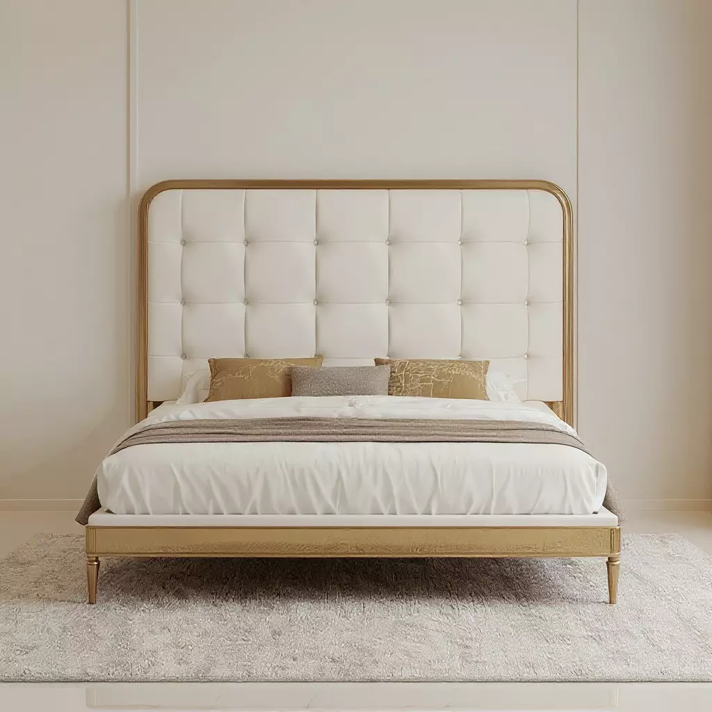 Luxurious Modern Bed 3D Model with Detailed Realistic Design 3D model_1