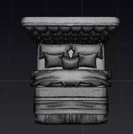 Luxurious Modern Bed 3D Model with Detailed Realistic Design 3D model_12