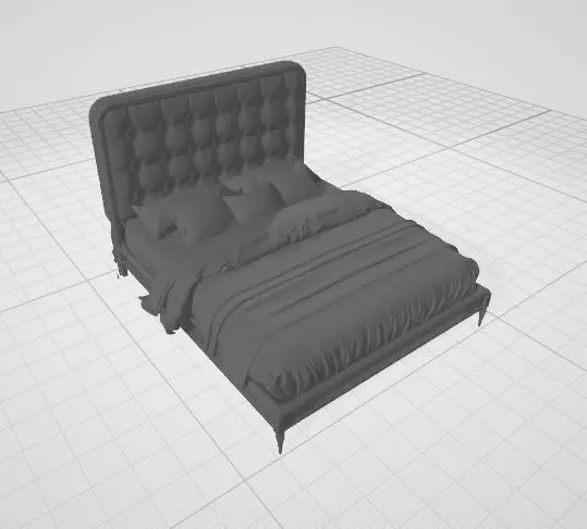 Luxurious Modern Bed 3D Model with Detailed Realistic Design 3D model_10