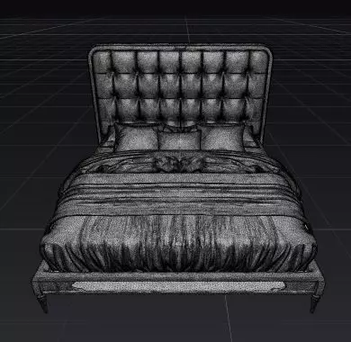 Luxurious Modern Bed 3D Model with Detailed Realistic Design 3D model_13