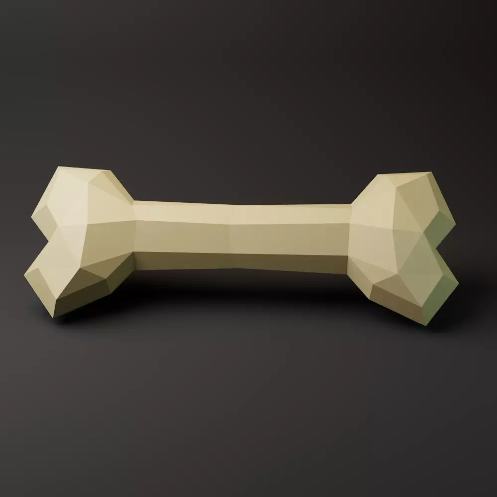 Bone lowpoly model Free 3D model