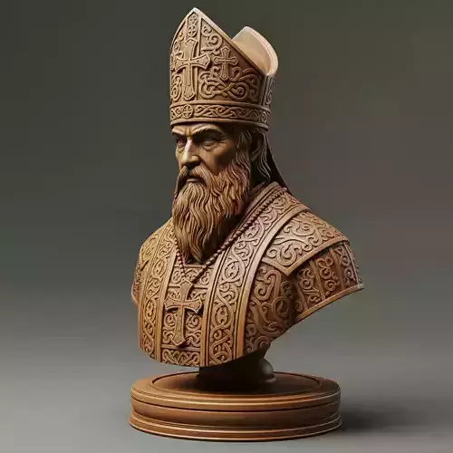 Medieval Viking Bishop Chess Piece