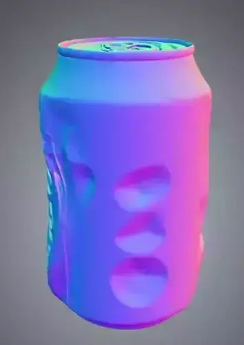Pop Can 6 Low-poly 3D model 3