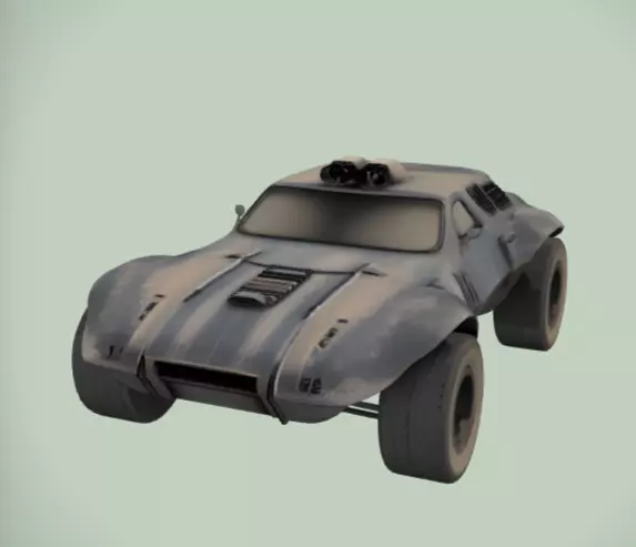 Car 1 Low-poly 3D model_8