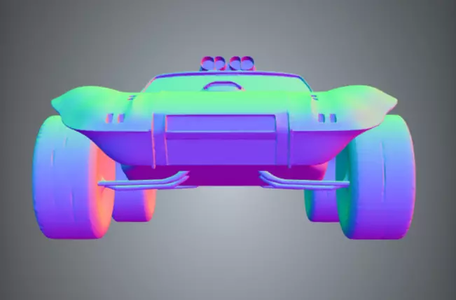 Car 1 Low-poly 3D model_5