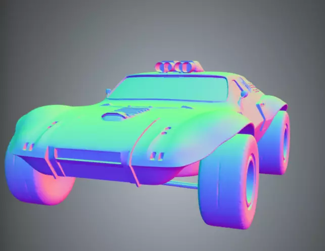 Car 1 Low-poly 3D model_4
