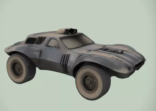 Car 1 Low-poly 3D model_6