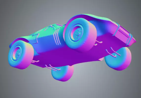 Car 1 Low-poly 3D model_3