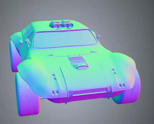 Car 1 Low-poly 3D model_1