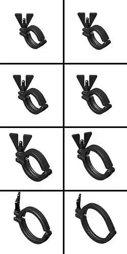 SanitaryClampTCCompleteSet 3D model