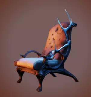 Chair 3 Low-poly 3D model_17
