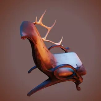 Chair 3 Low-poly 3D model_15