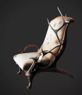 Chair 3 Low-poly 3D model_20