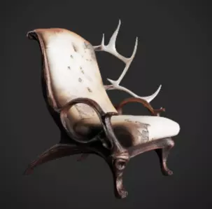 Chair 3 Low-poly 3D model_19