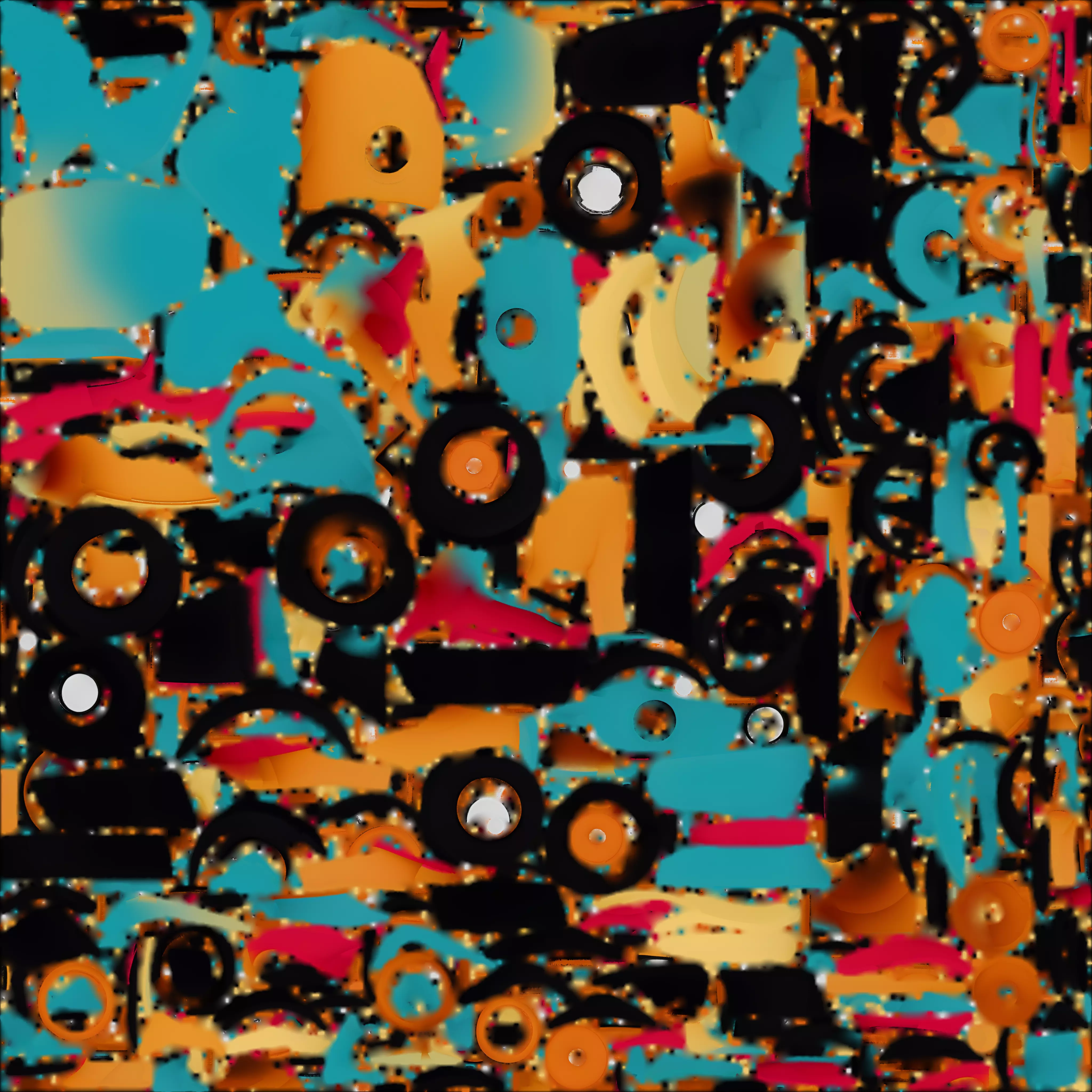 Colorful Cartoon Go-Kart with Orange Blue 3D Model Low-poly 3D model_1