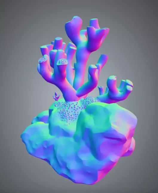 Coral 1 Free low-poly 3D model_1