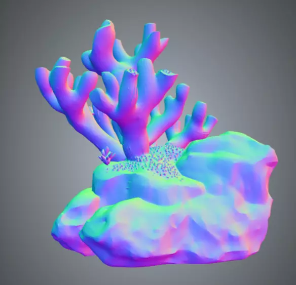 Coral 1 Free low-poly 3D model_0