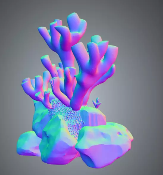Coral 1 Free low-poly 3D model_3