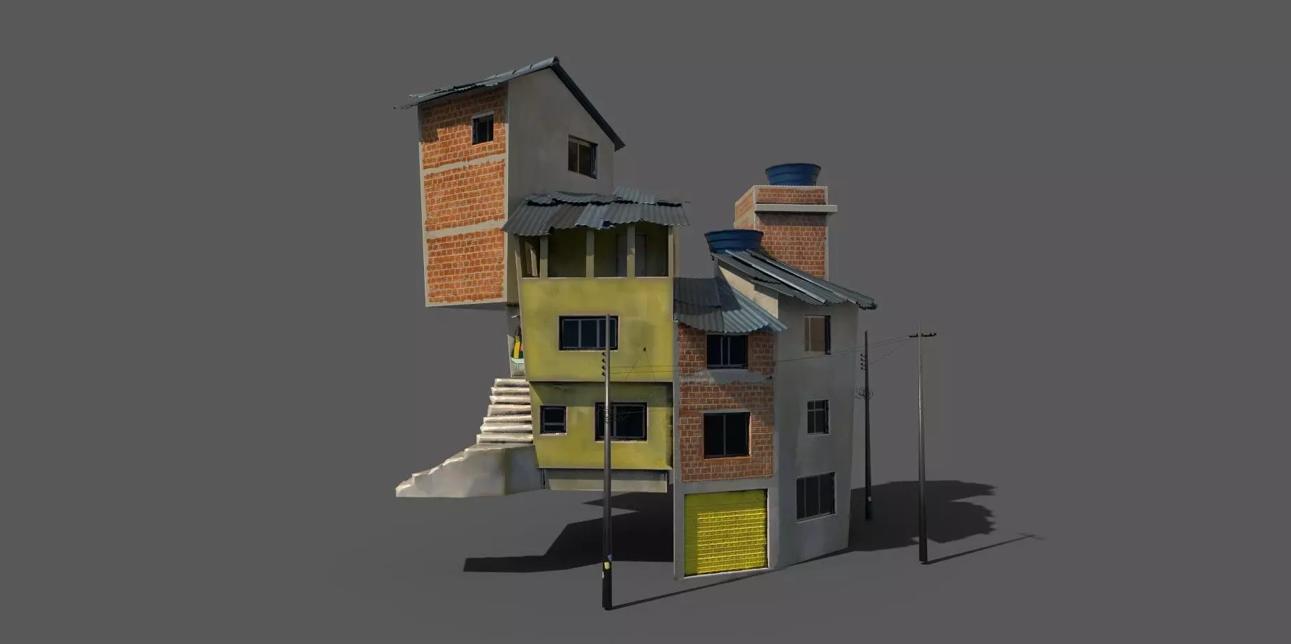 House 06 Low-poly 3D model_0