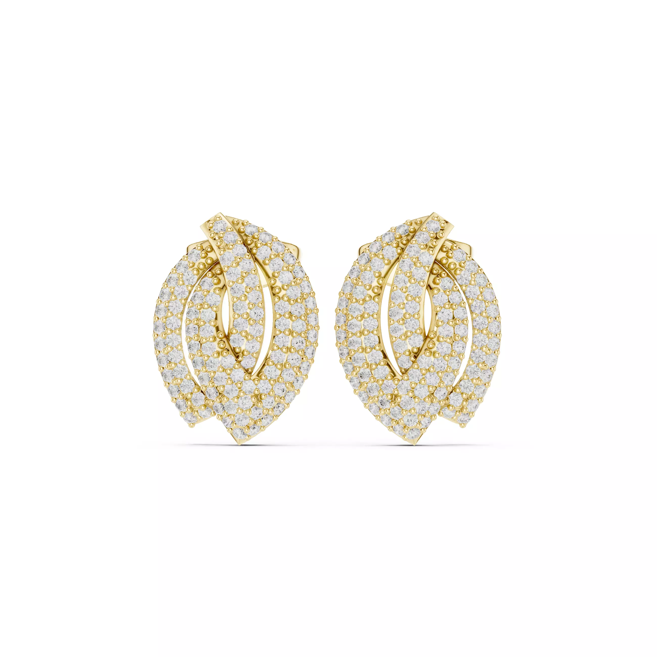 Diamond Studs Earrings 3dm stl renders animation videos details  3D print model_13