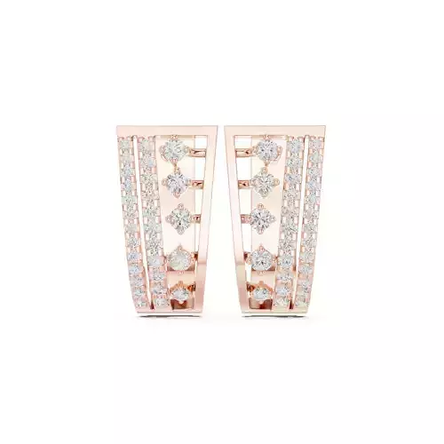 Diamond Hoops Earrings 3dm stl renders animation videos details 