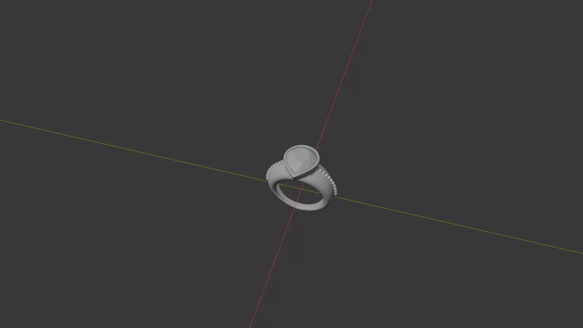 3D Diamond Ring Model US Size 7 Print Ready 3D print model_7