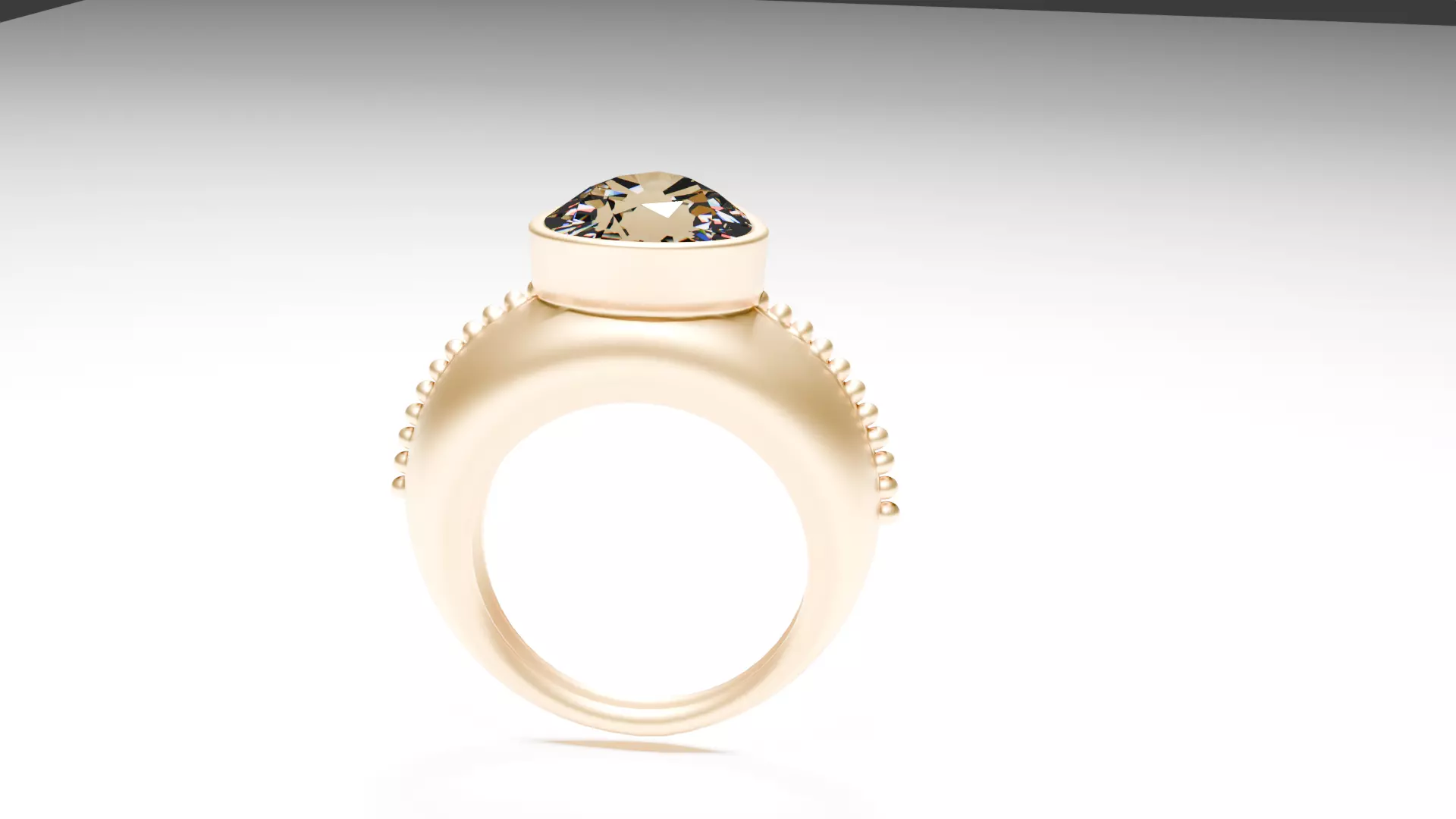 3D Diamond Ring Model US Size 7 Print Ready 3D print model_3