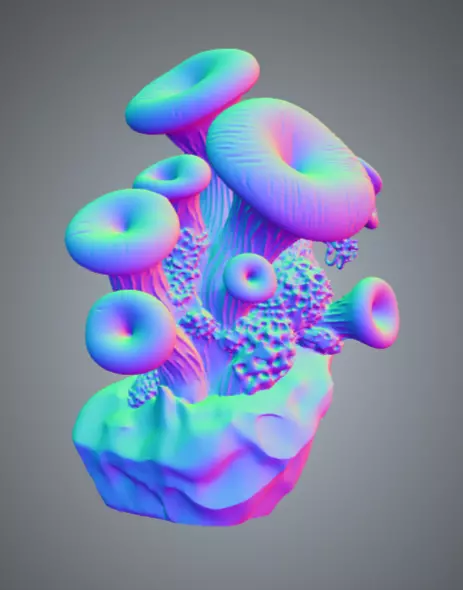 Coral 3 Low-poly 3D model_0