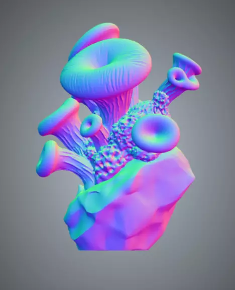 Coral 3 Low-poly 3D model_1