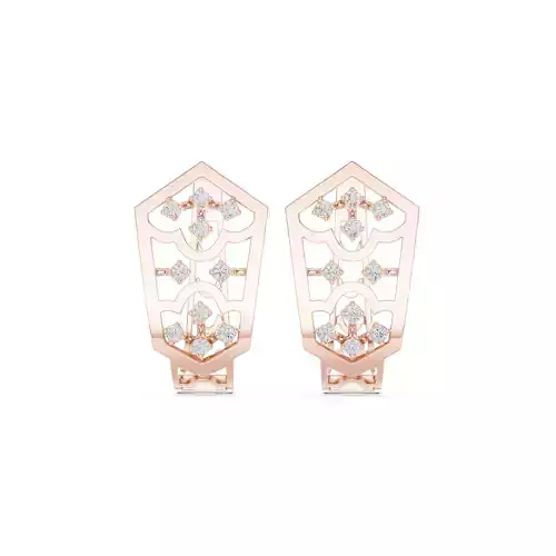 Diamond Hoops Earrings 3dm stl renders animation videos details