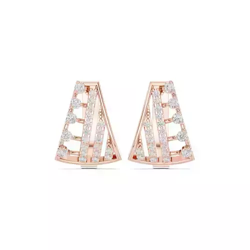 Diamond Hoops Earrings 3dm stl renders animation videos details 