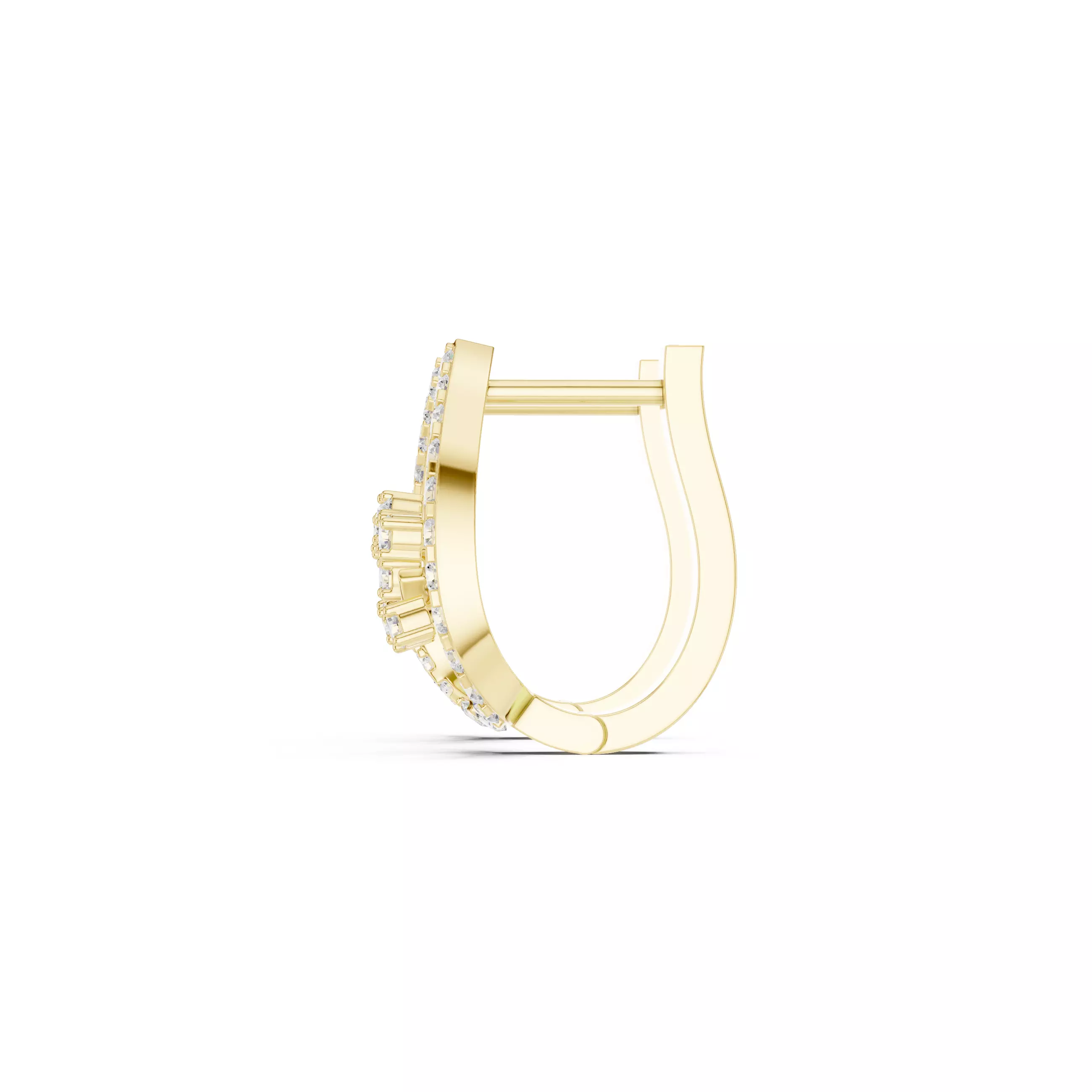 Diamond Hoops Earrings 3dm stl renders animation videos details  3D print model_12