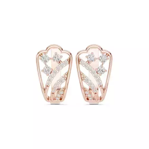 Diamond Hoops Earrings 3dm stl renders animation videos details 