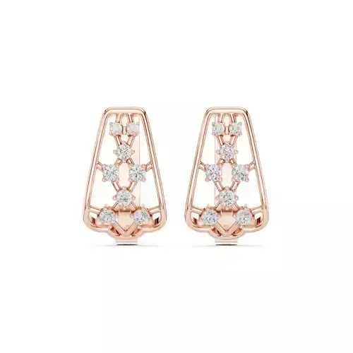 Diamond Hoops Earrings 3dm stl renders animation videos details 