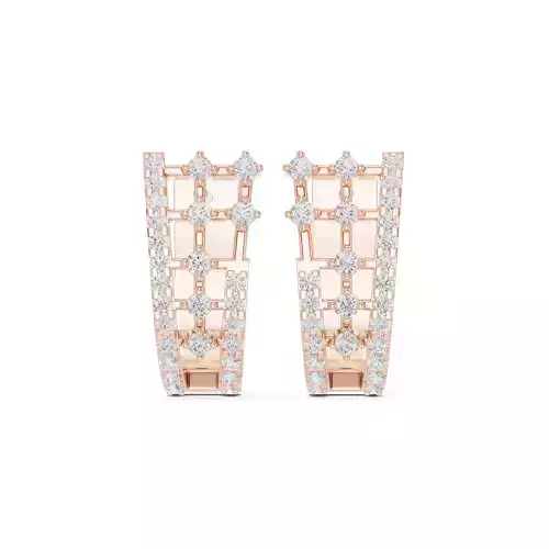 Diamond Hoops Earrings 3dm stl renders animation videos details 