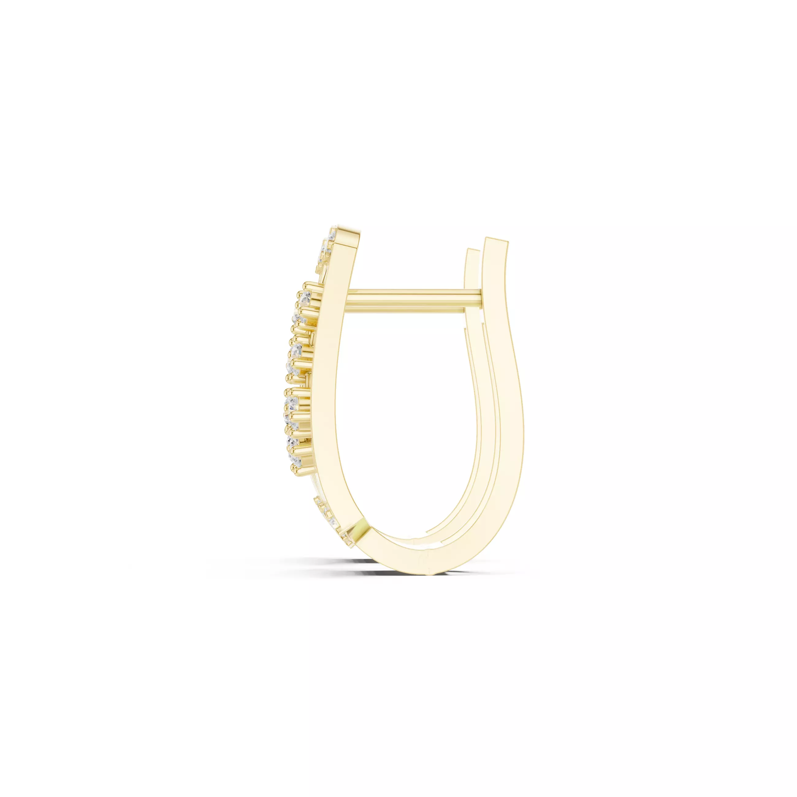 Diamond Hoops Earrings 3dm stl renders animation videos details 3D print model_12