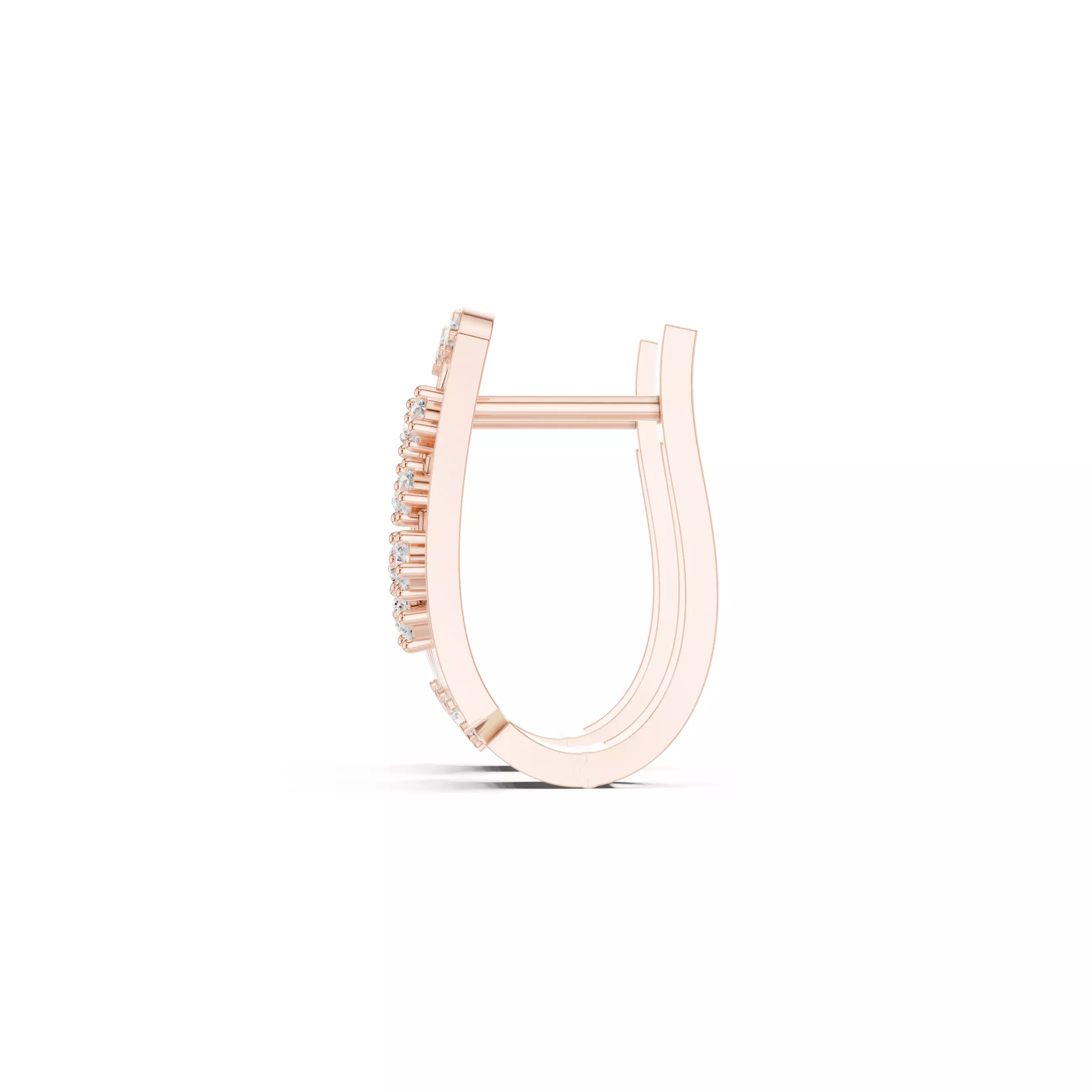 Diamond Hoops Earrings 3dm stl renders animation videos details 3D print model_5