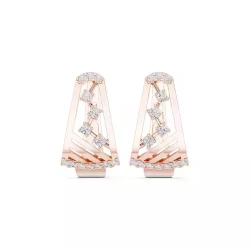 Diamond Hoops Earrings 3dm stl renders animation videos details 3D print model Diamond Hoops Earrings 3dm stl renders animation videos details 3D print model