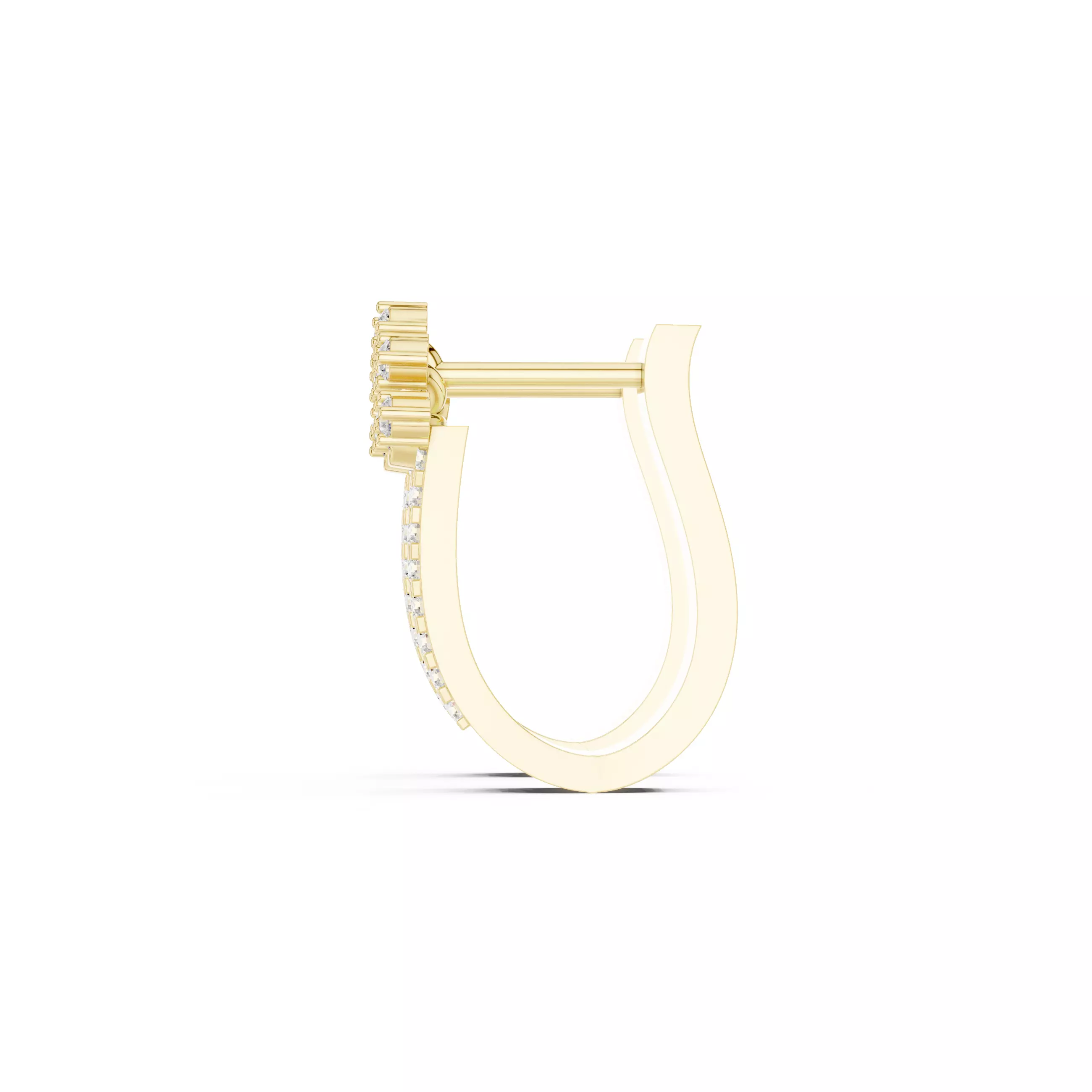 Diamond Hoops Earrings 3dm stl renders animation videos details  3D print model_12