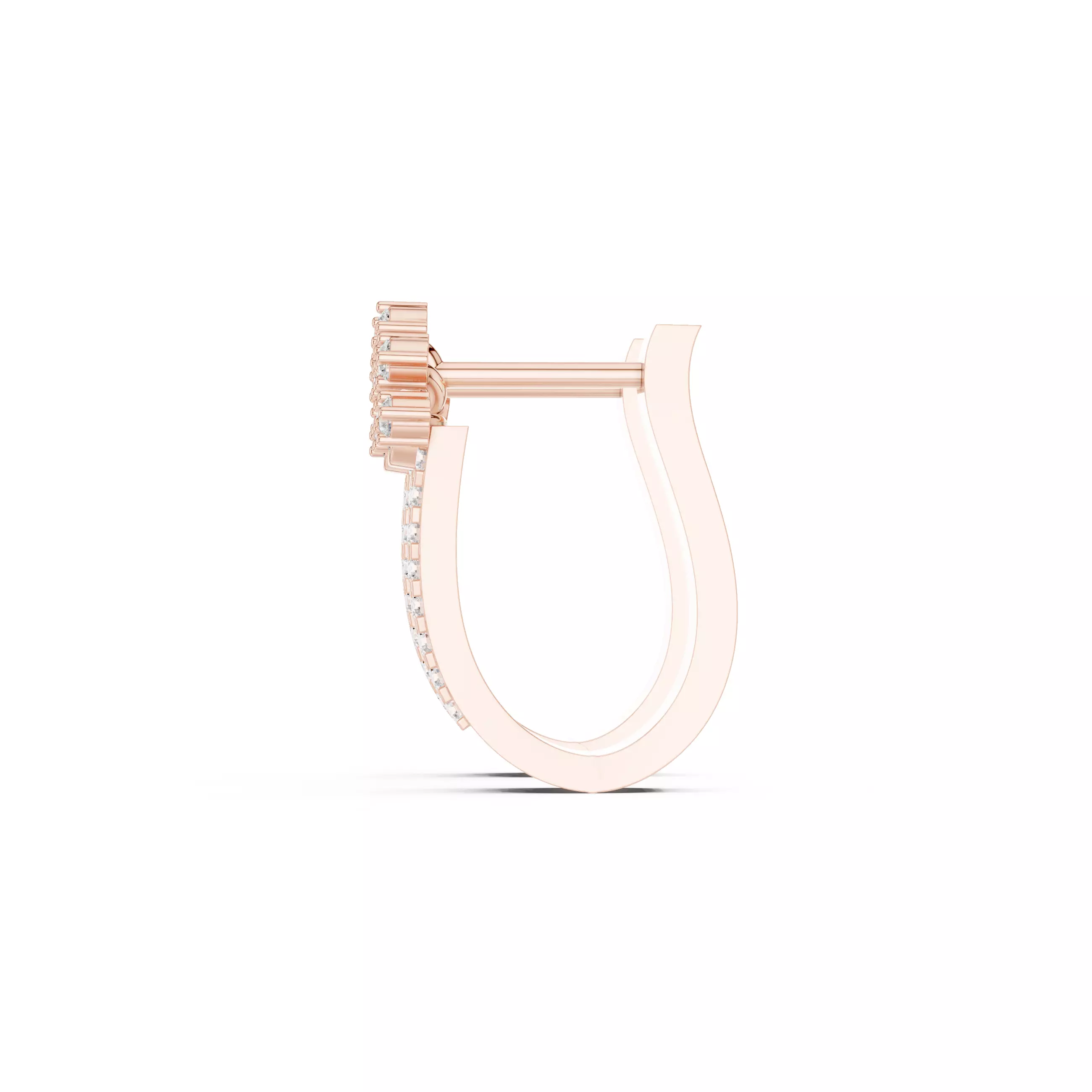 Diamond Hoops Earrings 3dm stl renders animation videos details  3D print model_5
