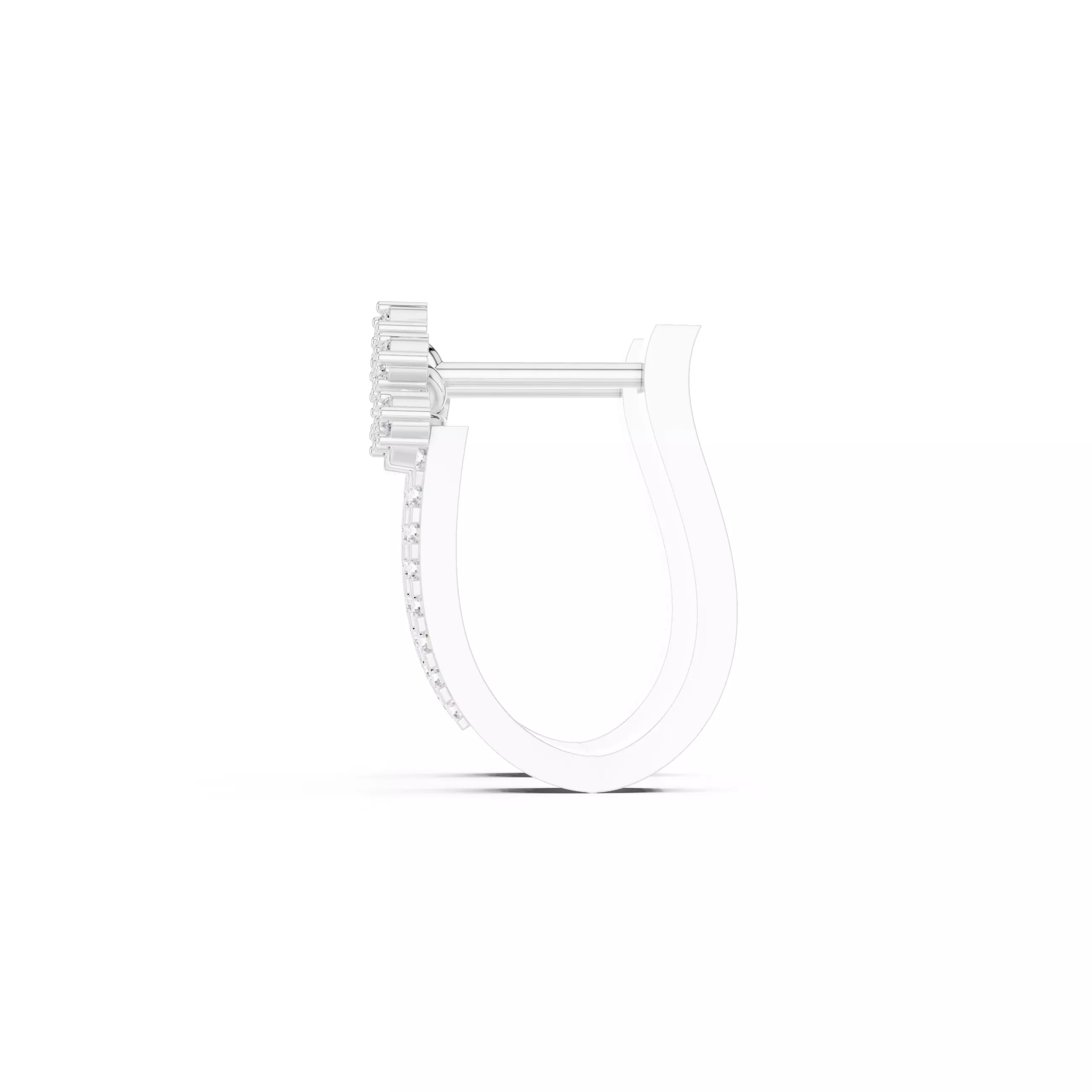 Diamond Hoops Earrings 3dm stl renders animation videos details  3D print model_8
