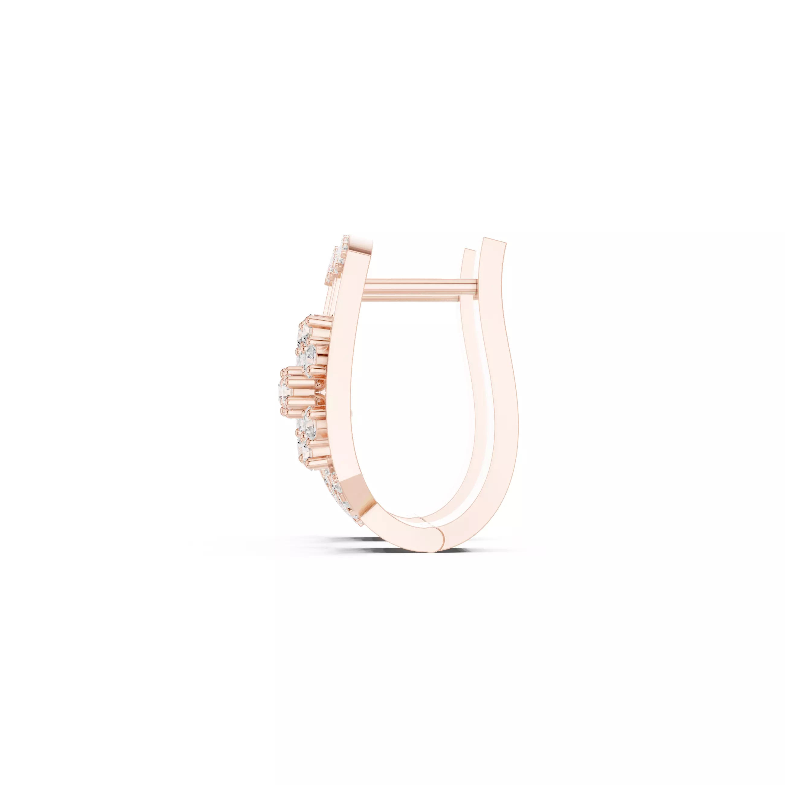 Diamond Hoops Earrings 3dm stl renders animation videos details  3D print model_5