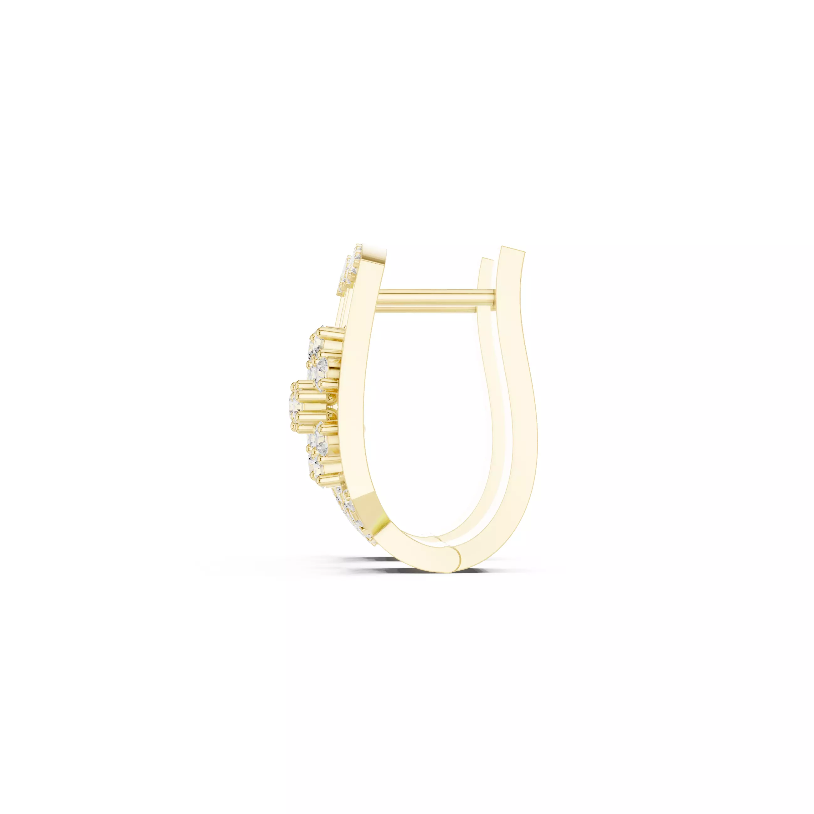 Diamond Hoops Earrings 3dm stl renders animation videos details  3D print model_12