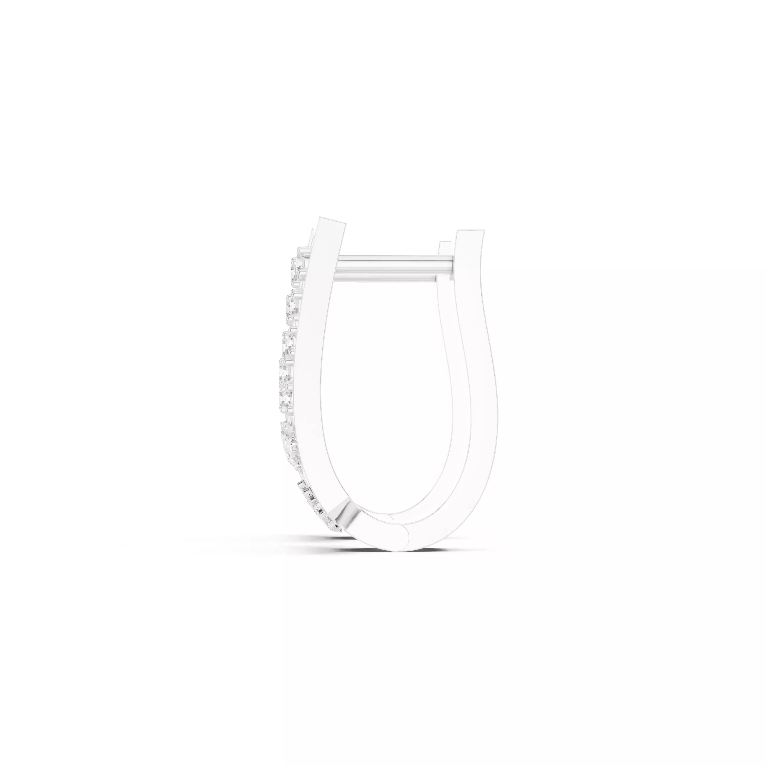 Diamond Hoops Earrings 3dm stl renders animation videos details  3D print model_9